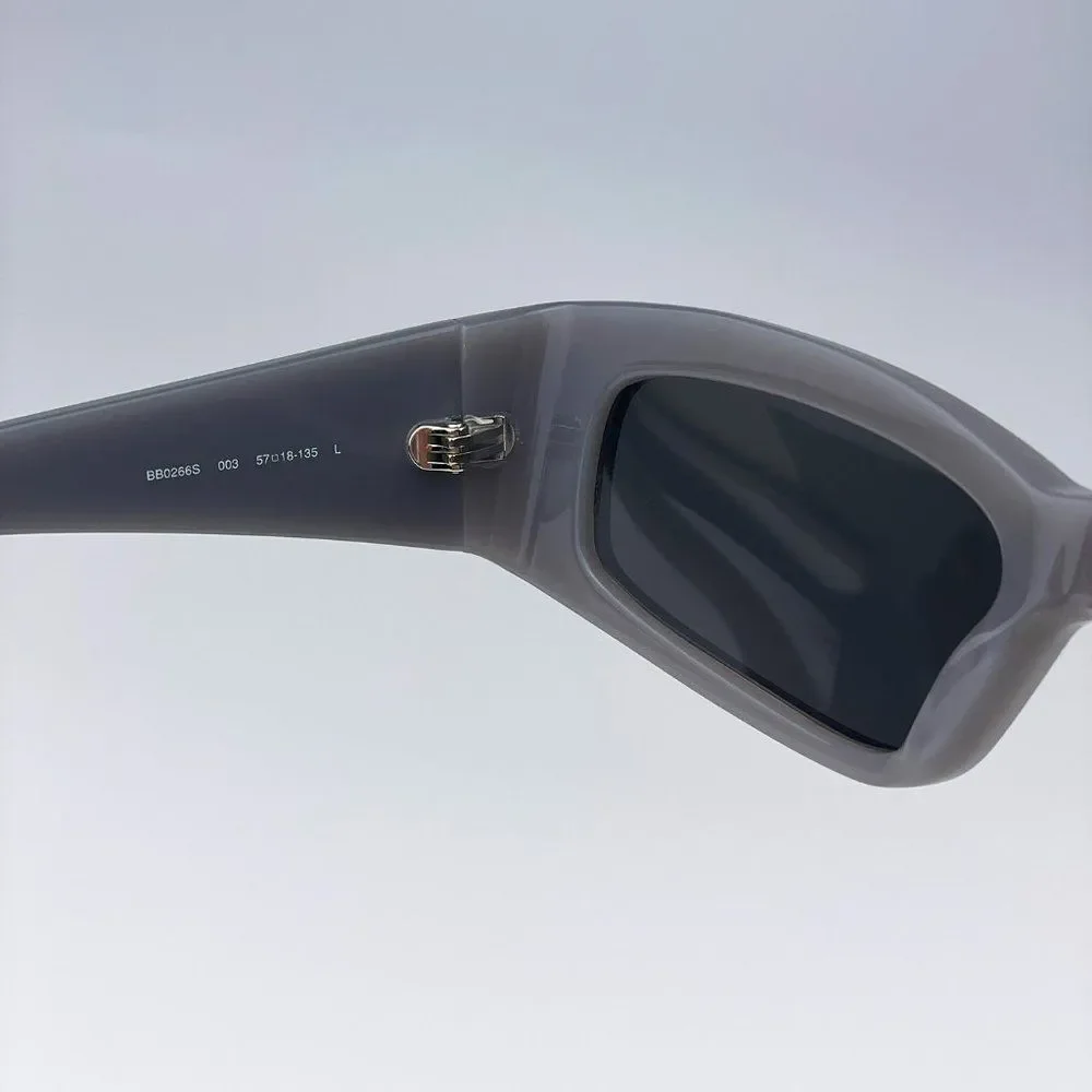 Balenciaga BB0266S 003 Sunglasses Grey Rectangle Unisex